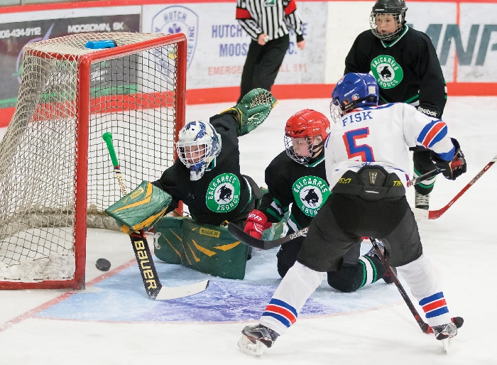 A minor hockey game in Moosomin.